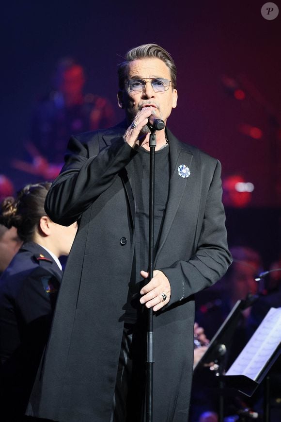 Le chanteur Florent Pagny se produit lors d'un concert de charité, Sentinelles D'Un Soir, organisé par le Gouverneur Militaire de Paris au profit des Bleuets de France, des soldats blessés et des victimes du terrorisme à la Salle Pleyel à Paris, France, le 30 mai 2024. Photo David Boyer/Abaca