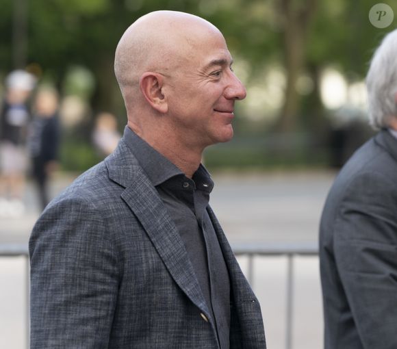 Jeff Bezos à l'inauguration du "Statue of Liberty Museum" à Battery Park à New York, le 15 mai 2019. © Bestimage