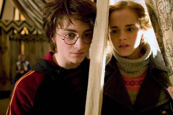 Daniel Radcliffe et Emma Watson dans le film "Harry Potter et la coupe de feu".Abaca