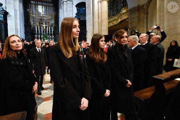 , La princesse Vittoria de Savoie, La princesse Luisa de Savoie, La princesse Clotilde Courau de Savoie - La cérémonie funéraire de Victor Emmanuel de Savoie, fils du dernier roi d'Italie, en la cathédrale Saint-Jean-Baptiste de Turin, le 10 février 2024. © SGP / BESTIMAGE