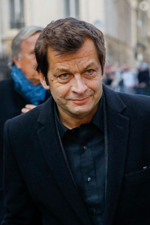 Laurent Mariotte - Sorties des obsèques de Jean-Pierre Pernaut en la Basilique Sainte-Clotilde à Paris le 9 mars 2022. 
© Christophe Clovis / Bestimage
