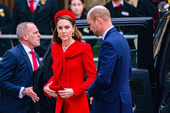 Le prince William, prince de Galles, et Catherine (Kate) Middleton, princesse de Galles - La famille royale britannique célèbre le 76ème Commonwealth Day à l'abbaye de Westminster à Londres, le 10 mars 2025.