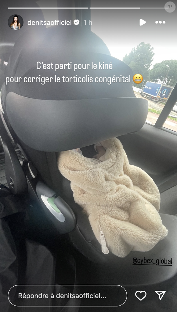 En story Instagram, elle a indiqué l'avoir conduite chez un kinésithérapeute dans l'après-midi "pour corriger le torticolis congénital".

Denitsa Ikonmova emmène sa fille chez le kiné. Instagram