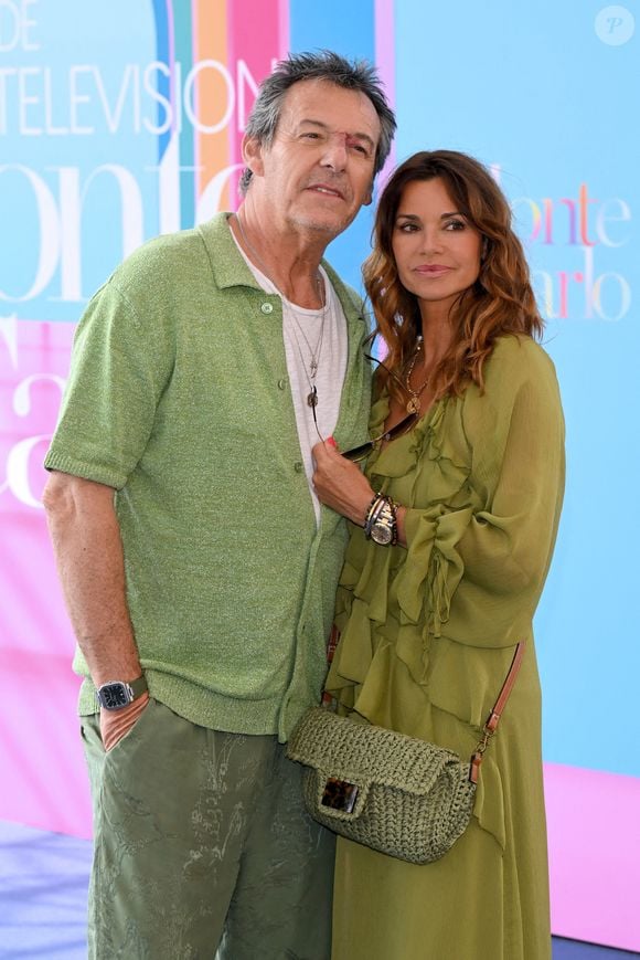 Jean-Luc Reichmann et Ingrid Chauvin au Photocall "Tomorrow We Belong" lors du 64ème Festival de Télévision de Monte-Carlo le 14 juin 2025 à Monte-Carlo, Monaco. Photo par Alberto Terenghi/Ipa/Abaca