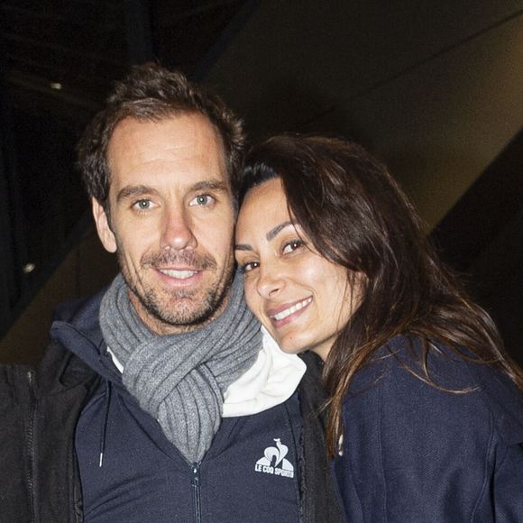 Richard Gasquet et sa compagne Clementine - Célébrités assistent aux combats de MMA, Professional Fighters League Europe (PFL) à l’accord Arena de Bercy à Paris. © Pierre Perusseau/Bestimage