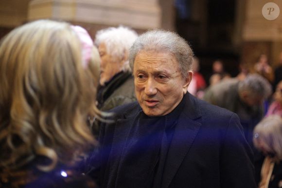 L'animateur de télévision français Michel Drucker lors d'une messe commémorative pour l'actrice française Brigitte Bardot à l'église Saint-Roch à Paris, le 28 janvier 2026. Photo par Nasser Berzane/ABACAPRESS.COM
