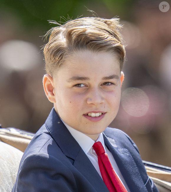 Le prince George de Galles, - Les membres de la famille royale britannique arrivent à Buckingham Palace pour la cérémonie Trooping the Colour à Londres, le 14 juin 2025. 
© Goff Inf / Bestimage