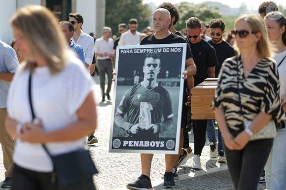 Obsèques de l'attaquant portugais de Liverpool, Diogo Jota, 28 ans, et de son frère André Silva, 25 ans, à la la chapelle São Cosme à Gondomar, le 5 juillet 2025. © SPP / PsnewZ / Bestimage