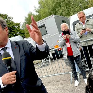 Exclusif - François Hollande à l’arrivée de la 3ème étape de la 58ème édition du Tour Du Limousin-Périgord Nouvelle Aquitaine à Masseret (Corrèze) le 21 août 2025.

© Fabien Faure / Bestimage