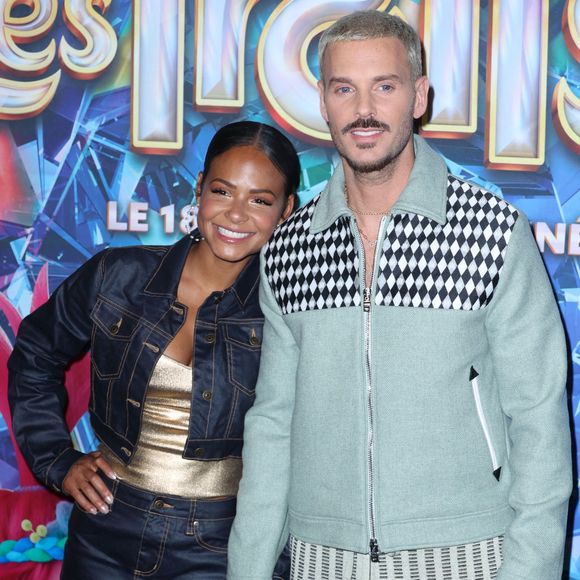 Christina Milian et M. Pokora assistent à la première de Les Trolls 3 au Gaumont Marignan à Paris, France. Photo par Jerome Domine/ABACAPRESS.COM