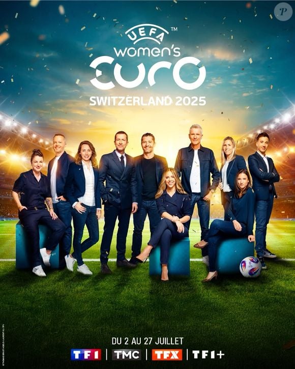 Plusieurs figures du sport à la télé l'ont félicitée.

L'équipe de TF1 qui commentait l'Euro féminin de football sur TF1. Instagram/Marine Marck