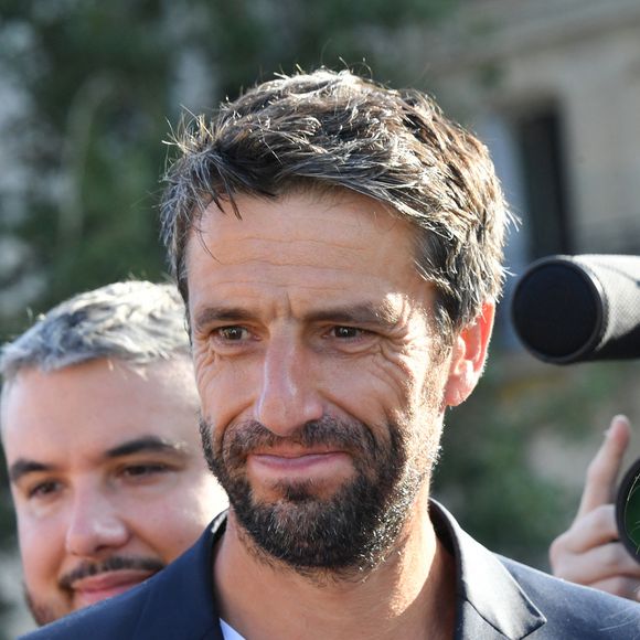 Tony Estanguet Célébration des JO Paris 2024 un an après dévoilement du projet du Monument des Championnes et des Champions samedi 26 juillet 2025 Pont Saint Louis Paris © Alexanfre Fay / Pixplanete / Bestimage