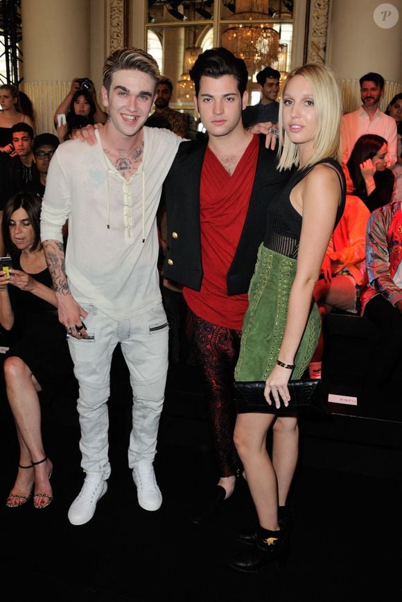 Princesse Maria Olympia de Grece, Peter Brant Jr. Gabriel-Kane Day Lewis arrivant au défilé Balmain pendant la semaine de la mode masculine de Paris le 25 juin 2016 à Paris , France . Photo Alban Wyters/ABACAPRESS.COM