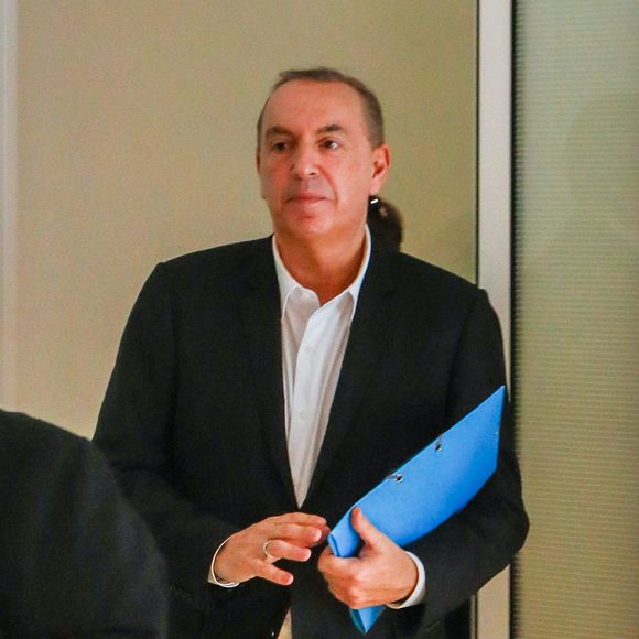 Exclusif - L'animateur de radio, journaliste, présentateur de télévision et producteur français, Jean-Marc Morandini, à la sortie de la chambre correctionnelle du tribunal judiciaire de Paris Batignolles, le 14 juin 2023. Christophe Clovis / Bestimage