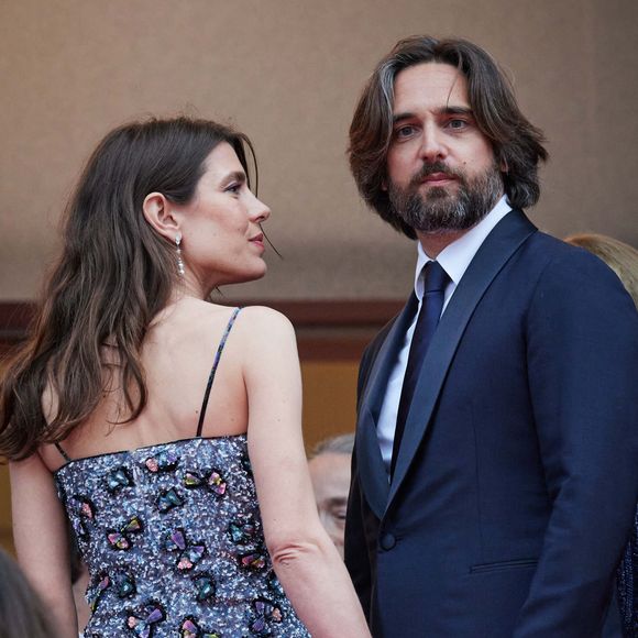 Charlotte Casiraghi et Dimitri Rassam - Montée des marches du film « Killers of the flower moon » lors du 76ème Festival International du Film de Cannes, au Palais des Festivals à Cannes. 
© Jacovides-Moreau / Bestimage