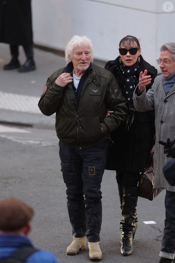 Le chanteur, auteur et compositeur français Hugues Aufray lors d'une messe à la mémoire de l'actrice française Brigitte Bardot à l'église Saint-Roch à Paris, le 28 janvier 2026. Photo by Nasser Berzane/ABACAPRESS.COM