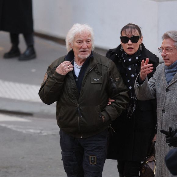 Le chanteur, auteur et compositeur français Hugues Aufray lors d'une messe à la mémoire de l'actrice française Brigitte Bardot à l'église Saint-Roch à Paris, le 28 janvier 2026. Photo by Nasser Berzane/ABACAPRESS.COM