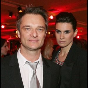 David Hallyday et sa femme Alexandra Pastor - Dîner de Gala de la mode contre le Sida au Pavillon d'Armenonville. (RINDOFF-BELLAK / BESTIMAGE).