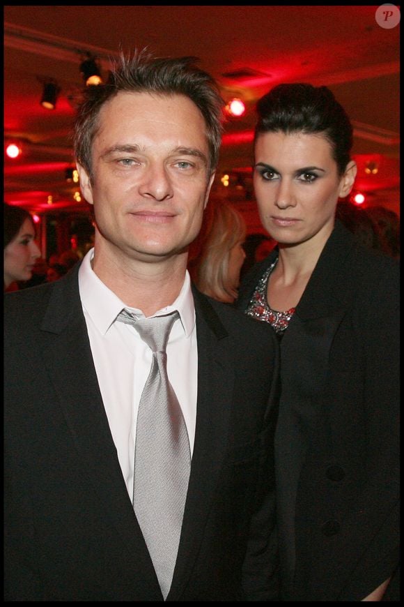 David Hallyday et sa femme Alexandra Pastor - Dîner de Gala de la mode contre le Sida au Pavillon d'Armenonville. (RINDOFF-BELLAK / BESTIMAGE).