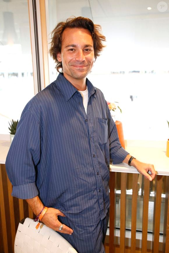 Exclusif - Bertrand Chameroy (C à vous) - Déjeuner dans la loge de France Télévision lors des Internationaux de France de Tennis de Roland Garros à Paris.  © Bertrand Rindoff Petroff / Bestimage