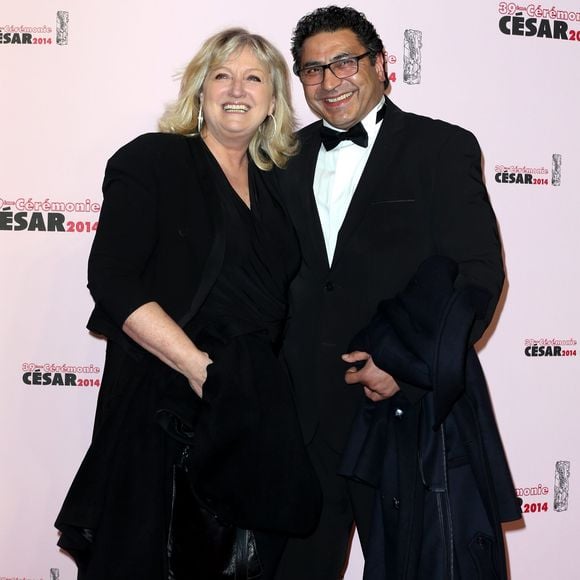 Charlotte de Turckheim et son mari Zaman Hachemi - Arrivées Exterieur - 39ème cérémonie des Cesar au théâtre du Châtelet à Paris 
Le 28 Février 2014 BORDE-JACOVIDES / BESTIMAGE