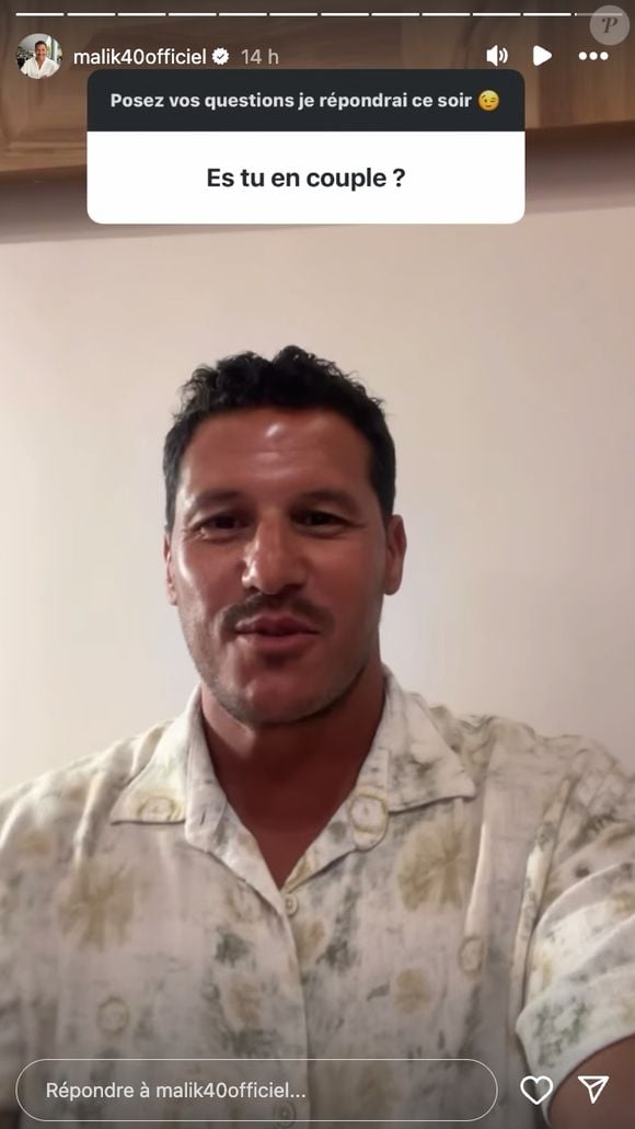Mais ce mardi 23 septembre sur Instagram, l'intéressé a affirmé que leur romance n'était plus d'actualité.

Malik, ex-candidat de "Mariés au premier regard" immortalisé sur Instagram en 2025 (Capture d'écran).