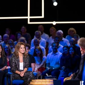 Exclusif - Faustine Bollaert lors de l'enregistrement de l'émission "La Boîte à secrets", présentée par F.Bollaert et diffusée le 26 septembre 2025 sur France 3, dans les studios du Lendit à Saint-Denis, Seine Saint-Denis, France, le 8 septembre 2025. © Pierre Perusseau/Bestimage