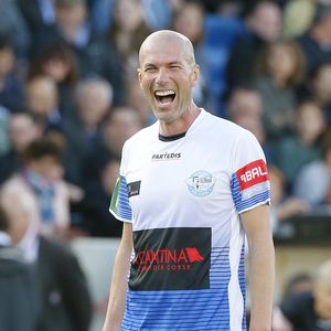Zinédine Zidane (entraîneur du Real Madrid) lors du "Match des légendes" (match caritatif mi-foot, mi-rugby) au profit de l’association de P.Olmeta, "Un sourire, un espoir pour la vie", qui vient en aide aux enfants malades, au stade Chaban Delmas, Bordeaux, France, le 27 Mai 2019. © Patrick Bernard/Bestimage
