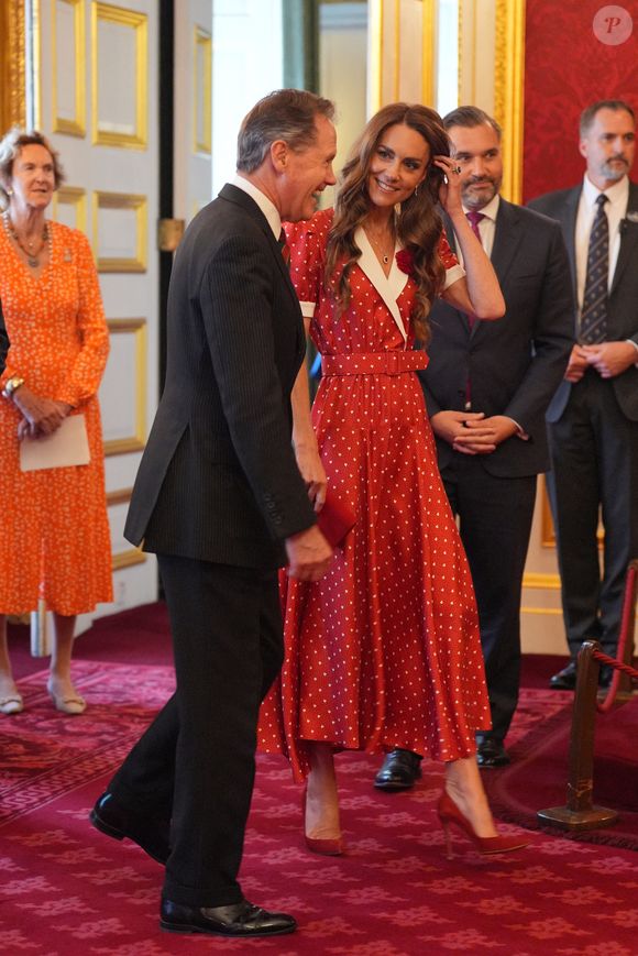 La princesse de Galles lors d'une réception organisée par Cancer Research UK à l'occasion du 125e anniversaire de l'organisation caritative, au St James's Palace, à Londres. 

©Bestimage