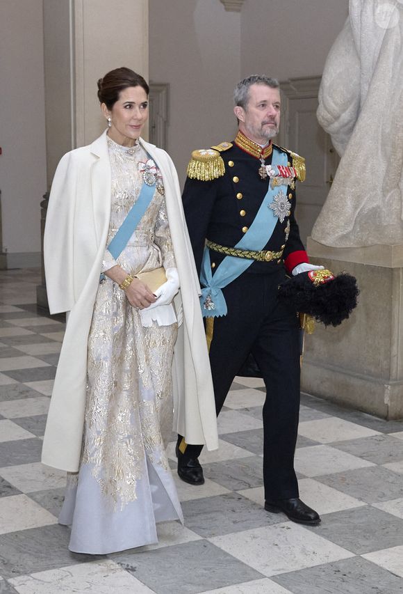 Le roi Frederik et la reine Mary de Danemark donnent une réception du Nouvel An en l'honneur du corps diplomatique au palais de Christiansborg à Copenhague, le 5 janvier 2026. Photo par Action Press / Bestimage