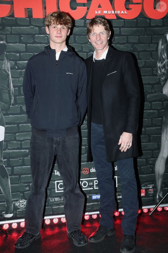 Karl Paquette (Danseur Étoile) et son fils Sacha (Model) - Célébrités lors du filage de la comédie musicale "Chicago, le Musical" au Casino de Paris le 13 novembre 2025. © Bertrand Rindoff / Bestimage