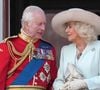 Il sera, comme l'année dernière, exempté lors de cette édition 2025
Le roi Charles III d'Angleterre et la reine consort Camilla - Les membres de la famille royale britannique au balcon du Palais de Buckingham lors de la parade militaire "Trooping the Colour" à Londres le 15 juin 2024
© Julien Burton / Bestimage