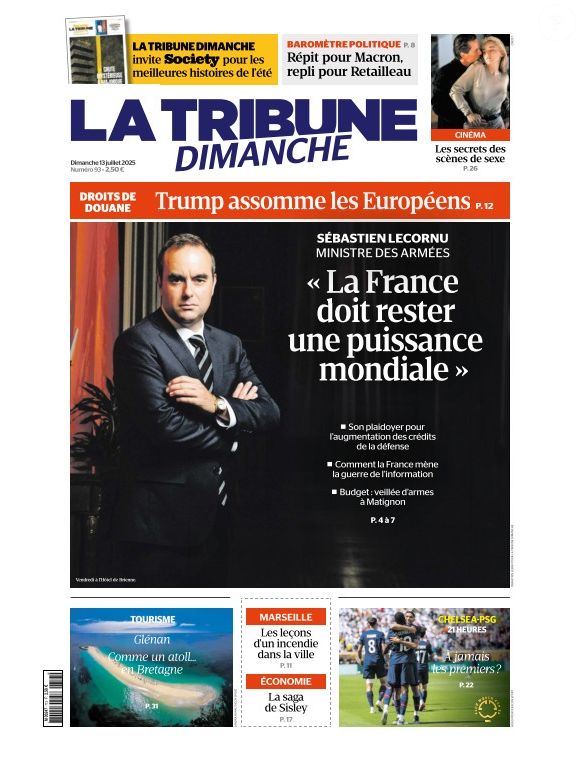 "La Tribune Dimanche", 13 juillet 2025