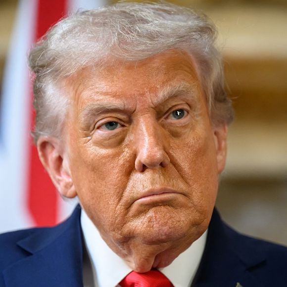 Donald J. Trump (président des Etats-Unis) en conférence de presse à Chequers lors de la visite officielle de D. Trump au Royaume-Uni. Aylesbury, le 18 septembre 2025. © PA Photo/ Bestimage