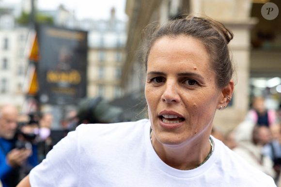 Laure Manaudou dans le cadre de la première édition de la Fête du sport sur la place de l'Hôtel-de-Ville à Paris, France, le 14 septembre 2025. Photo par Alexis Jumeau/ABACAPRESS.COM