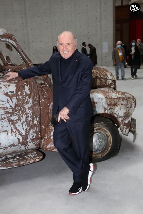 Semi-exclusif - François Pinault - Vernissage de l'exposition de la Collection François Pinault du Sculpteur Charles Ray à la Bourse du Commerce à Paris, France, le 15 Février 2022. Bertrand Rindoff/Bestimage
