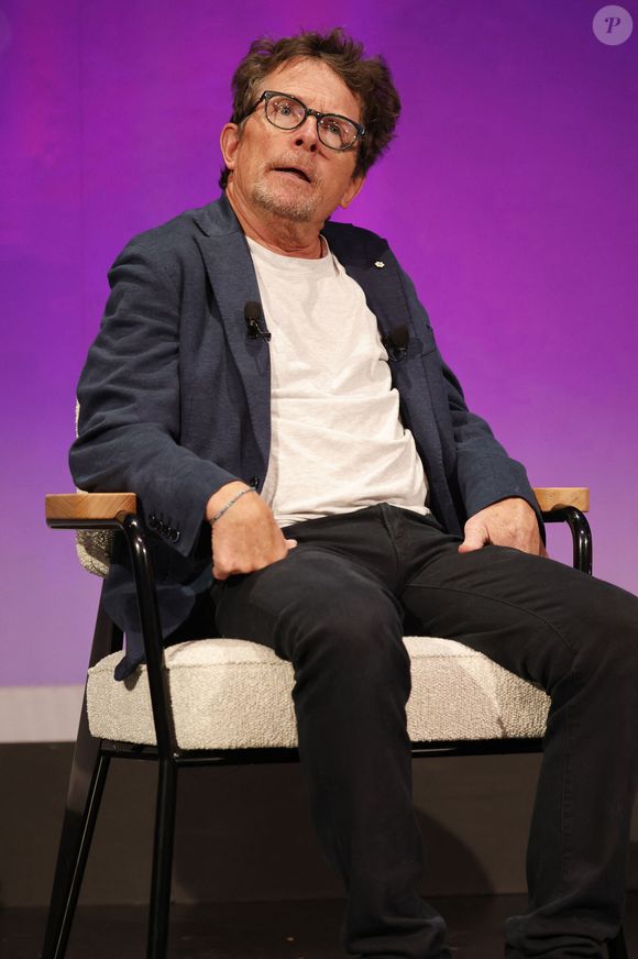 Michael J. Fox participe au salon "Bits & Pretzels HealthTech 2023" à Munich, le 20 juin 2023. Action Press / Bestimage