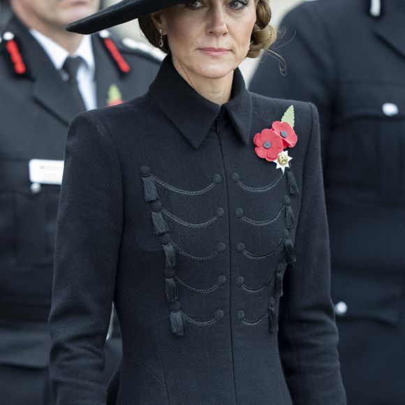 Kate Middleton, princesse de Galles, lors de la cérémonie du souvenir organisée par la Royal British Legion au National Memorial Arboretum dans le Staffordshire le 11 novembre 2025. Photo par GOFF  / BESTIMAGE