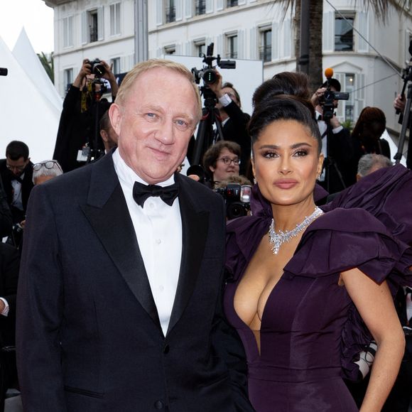 François-Henri Pinault et sa femme Salma Hayek - Montée des marches du film "Killers of the flower moon" lors du 76e Festival International du Film de Cannes, au Palais des Festivals à Cannes, le 20 mai 2023. © Jacovides-Moreau / Bestimage