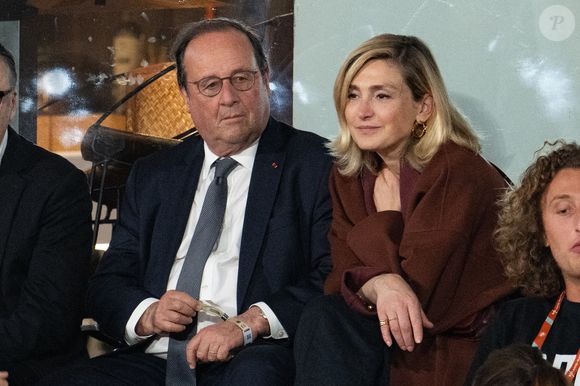 Francois Hollande et Julie Gayet assistent aux Internationaux de France 2024 à Roland Garros le 4 juin 2024 à Paris, France. Photo by Laurent Zabulon/ABACAPRESS.COM