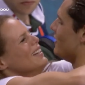 Capture d'écran - Florent Manaudou était l'invité d'Isabelle Ithurburu dans 50' Inside sur TF1