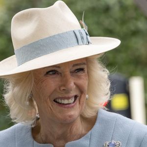 18 octobre 2025 - Journée des champions britanniques QIPCO à l'hippodrome d'Ascot, dans le Berkshire, au Royaume-Uni. Ici, la reine Camilla (Camilla Parker Bowles, reine consort d'Angleterre). GOFF  / BESTIMAGE