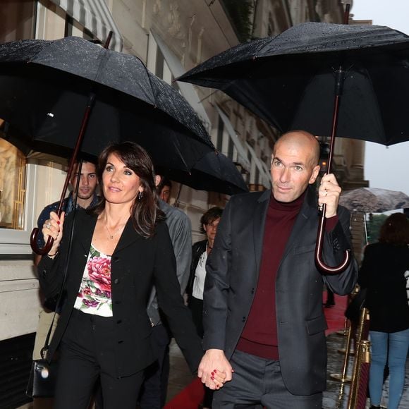 Zinédine Zidane avec sa femme Véronique et leurs enfants Luca et Enzo - A l'occasion des 20 ans de la victoire de l'équipe de France, les bleus 98 se sont rendus à un dîner organisé au Buddha Bar avec les joueurs et leurs familles à Paris, France, le 11 juin 2018.