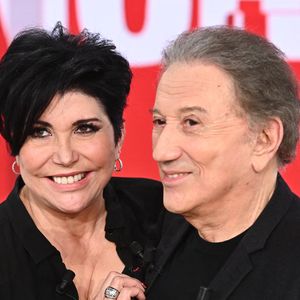 Exclusif - Liane Foly et Michel Drucker  lors de l'enregistrement de l'émission Vivement dimanche au studio Rive Gauche, presentée par Michel Drucker, diffusion sur France 3 le 2 février 2025. © Guillaume Gaffiot/Bestimage