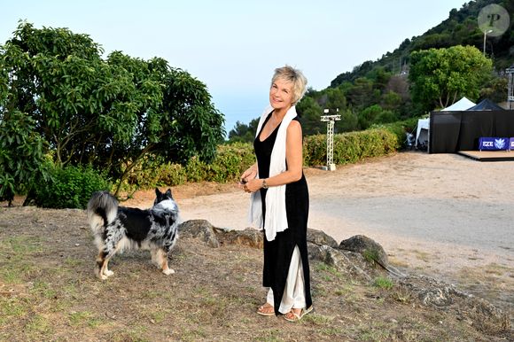 Exclusif - Véronique Jannot durant la soirée d'ouverture de la seconde édition des Théâtrales d'Eze à l'oppidum du Col d'Eze, le 2 août 2024.
© Bruno Bebert / Bestimage