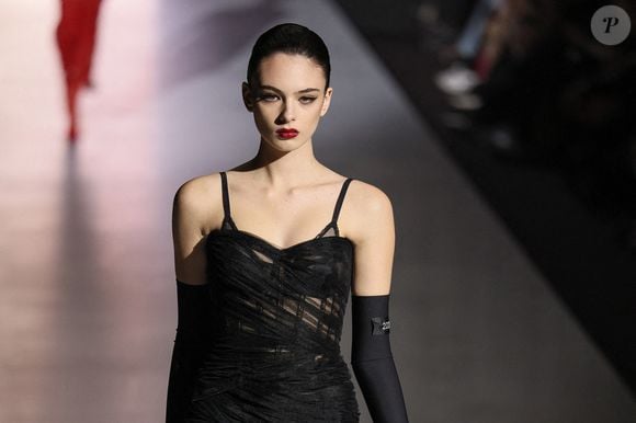 Deva Cassel (la fille de Vincent Cassel et Monica Bellucci) défile pour Dolce & Gabbana lors de la semaine de la mode de Milan automne-hiver 2023-24, Milan, 26 février 2023. Photo par Marco Piovanotto/ABACAPRESS.COM