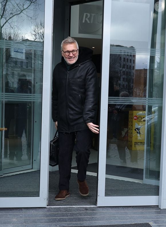 Exclusif - Laurent Ruquier - Les célébrités quittent les studios de RTL à Neuilly sur Seine, le 9 janvier 2025.