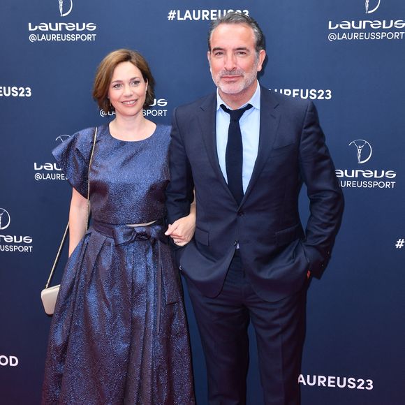 Jean Dujardin et Nathalie Péchalat - Red Carpet de la cérémonie " 2023 Laureus World Sports Awards" à Paris le 8 mai 2023 . © Veeren/Bestimage