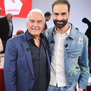 Exclusif - Michel Fugain et Ycare - Enregistrement de l'émission Vivement dimanche au studio Rive Gauche à Paris, présentée par Michel Drucker et diffusée le 9 février sur France 3. © Guillaume Gaffiot/Bestimage