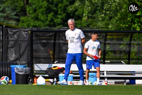 L'entraîneur est depuis retourné aux États-Unis pour reprendre les entraînement en marge de la Coupe du Monde

Le sélectionneur de l'équipe de France, Didier DESCHAMPS, lors d'une séance d'entraînement à l'université de Bentley, le 27 juin 2026 à Boston, dans le Massachusetts. Photo de Baptiste Fernandez/Icon Sport/ABACAPRESS.COM